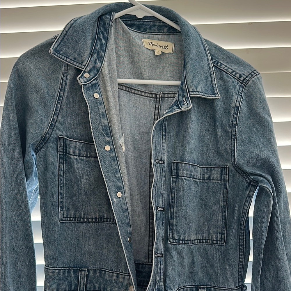 Madewell Denim Jumpsuit Jean Coveralls Long Sleeve - Picture 6 of 8